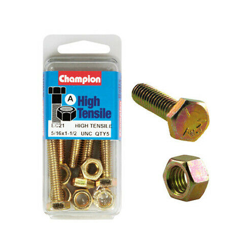 1-1/2x5/16 Fully Threaded Set Screws & Nuts