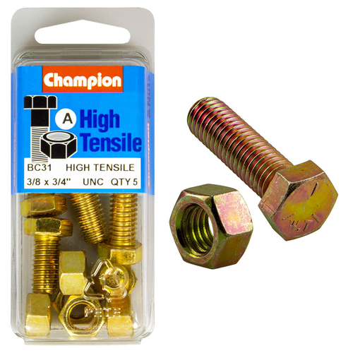 3/4x3/8 Fully Threaded Set Screws & Nuts