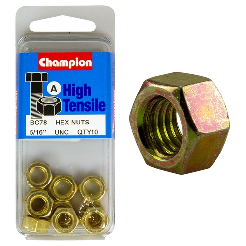 5/16" UNC Hex Nuts