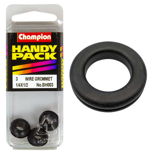 Handy Pack Rubber Wiring Grommet 1/4x1/2" CWG