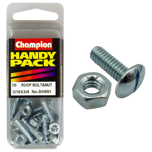 Handy Pack Roof Bolt/Nut 3/16x3/4" CRB