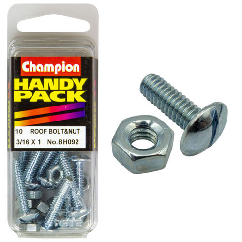 Handy Pack Roof Bolt/Nut 3/16x1" CRB
