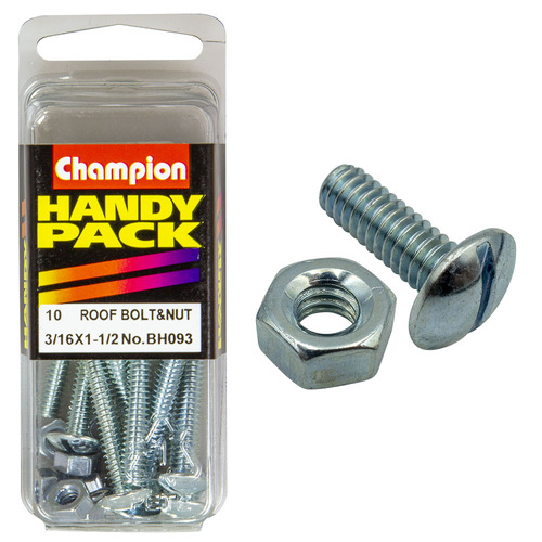 Handy Pack Roof Bolt/Nut 3/16x1-1/2" CRB