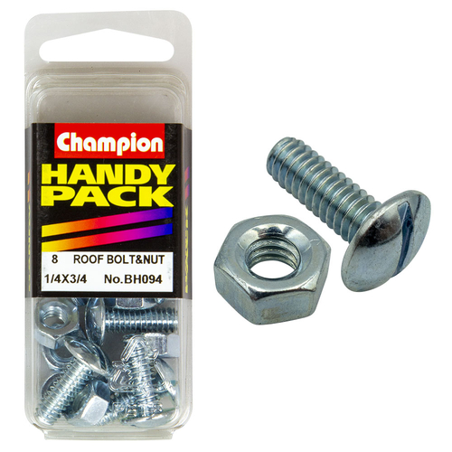 Handy Pack Roof Bolt/Nut 1/4x3/4" CRB - BH094