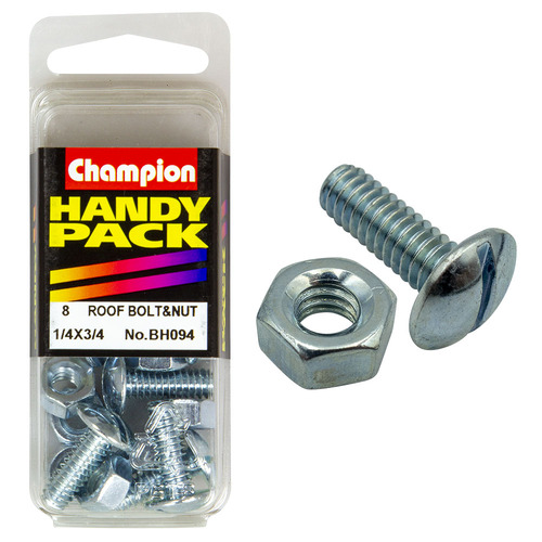 Handy Pack Roof Bolt/Nut 1/4x3/4" CRB