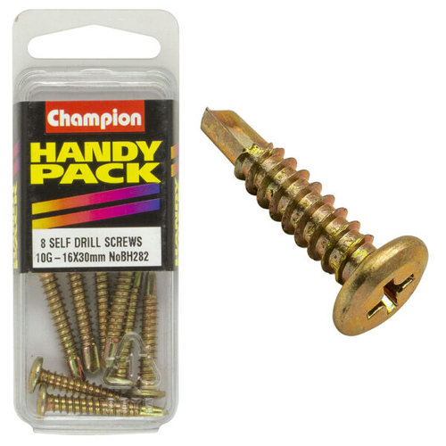 Handy Pack Self Drill Screw 10g x 16x 30mm Wafer Head TEK