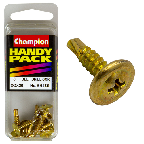 Handy Pack Self Drill Screw Mushroom Head 8g x 18 x 20mm TEK