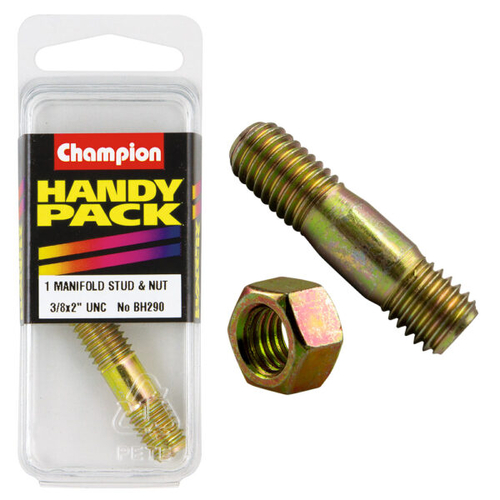 Handy Pack Manifold Stud & Nut 3/8 x 2"UNC Stud