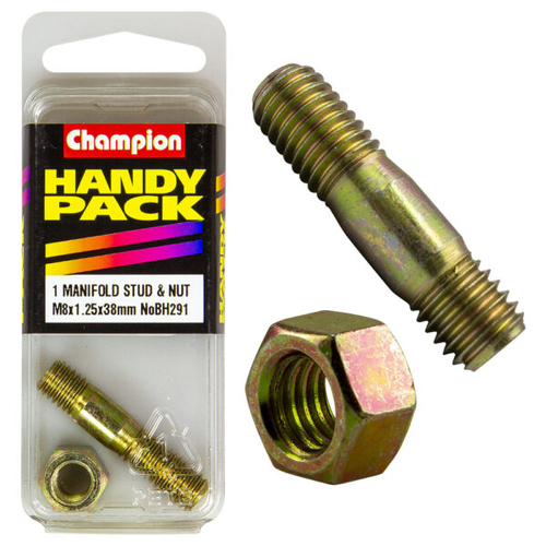 Handy Pack Manifold Stud & Nut 8 x 38mm Stud