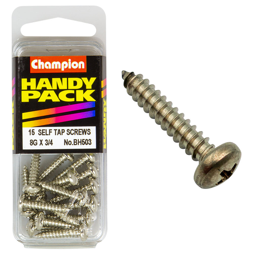 Handy Pack Self Tap Screw Pan Phillips  8g x 3/4" CST