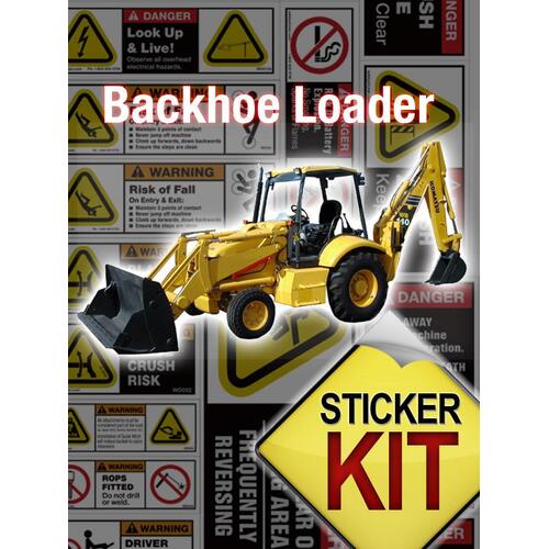 Backhoe Safety Sticker Sheet
