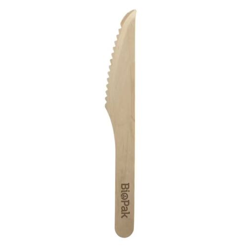 BioPak Wooden Knives 16cm 1000 Pack