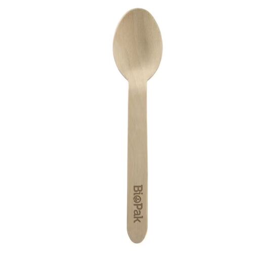 BioPak Wooden Spoons 16cm 1000 Pack