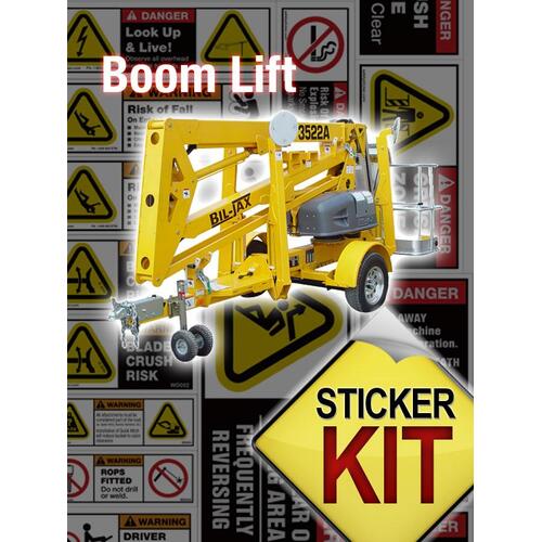 Boom Lift  Safety Sticker Sheet