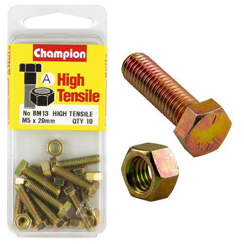 5x20 Fully Threaded Set Screws & Nuts