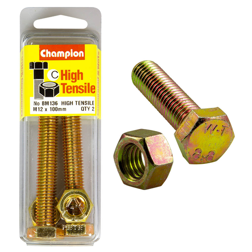 12x100 Fully Threaded Set Screws & Nuts