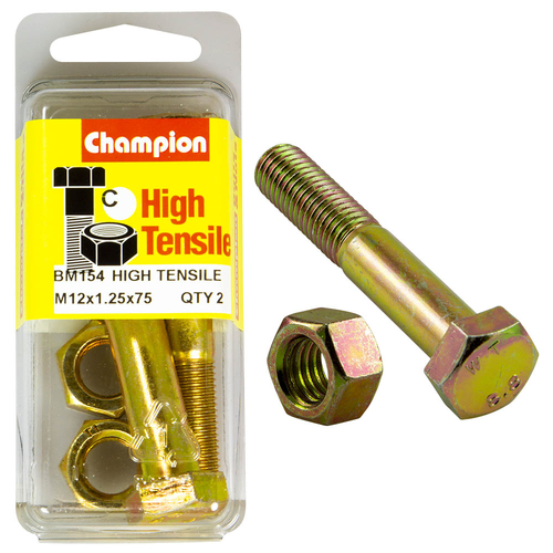 12x75x1.25 Bolts and Nuts