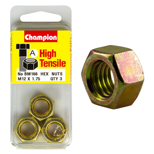 M12 x 1.75 Metric Hex Nuts