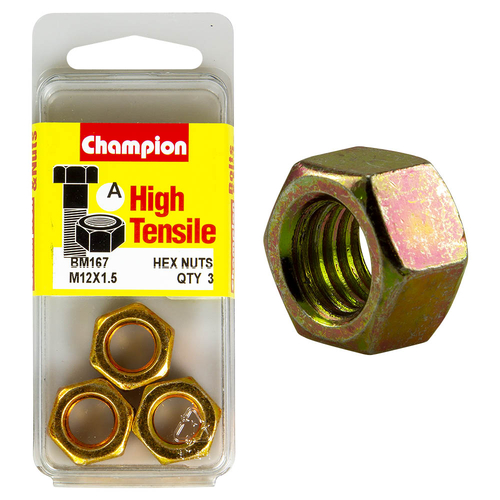 M12 x 1.5  Metric Hex Nuts