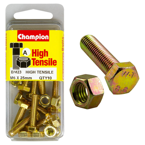 6x25 Fully Threaded Set Screws & Nuts