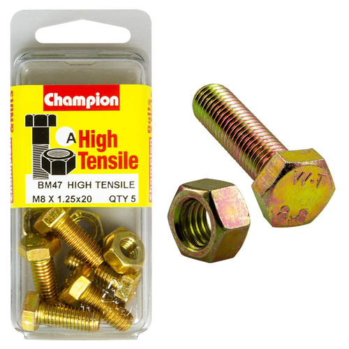 8x20 Fully Threaded Set Screws & Nuts