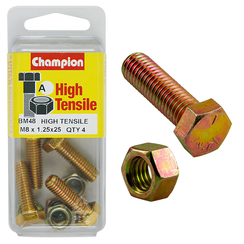 8x25 Fully Threaded Set Screws & Nuts