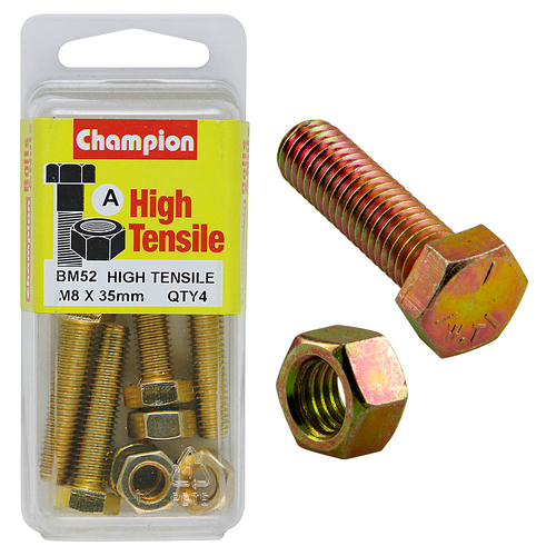 8x35 Fully Threaded Set Screws & Nuts