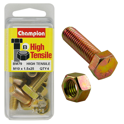 10x25 Fully Threaded Set Screws & Nuts