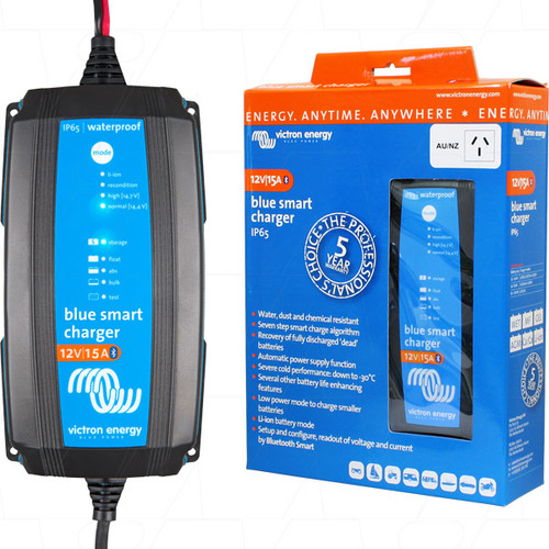 Victron BPC121531014R Blue Smart IP65 12V 15A Battery Charger W/ DC Connector