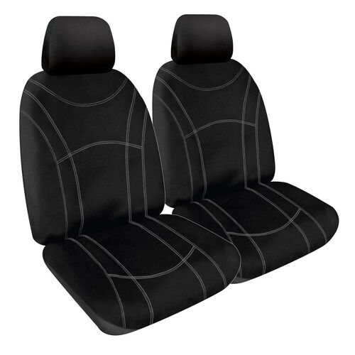 Getaway Neoprene Black - Silver Stitch Seat Cover to suit Subaru Liberty 2015