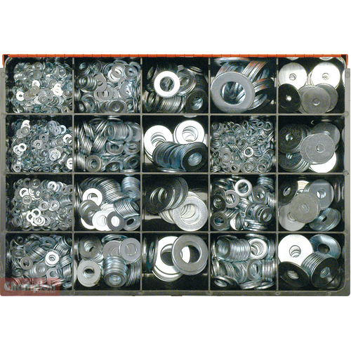 Flat X Body Washer Zinc Plated Master Kit