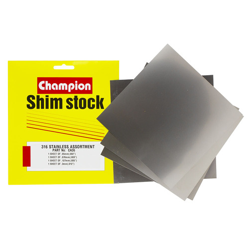 Champion CA36 Stainless Steel Shim 150mm x 150mm Sheet, 4 Pcs