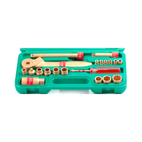 No.CB101D - 21Pc. 1/4" & 3/8"Drive Socket Set 4-19mm (Copper Beryllium)