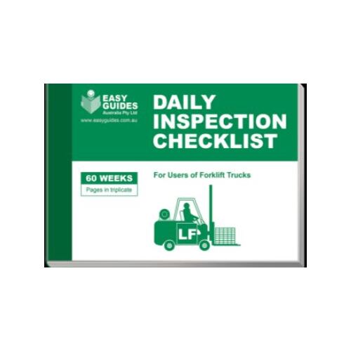 Forklift Inspection Checklist Book