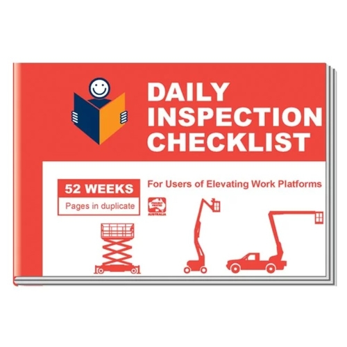 Pre start Checklist Book for Elevating Work Platforms-EWP - CHKEWP