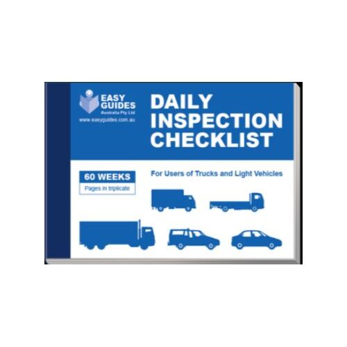 Daily Inspection Checklist Book Trucks And Light Vehicles