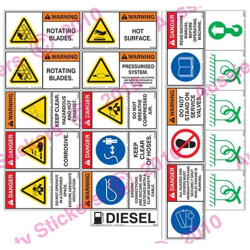 Air Compressor-Towable Diesel Sticker Kit