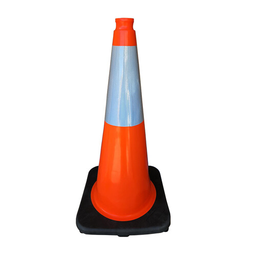 Traffic Cone 710mm with Class 1 White Strip