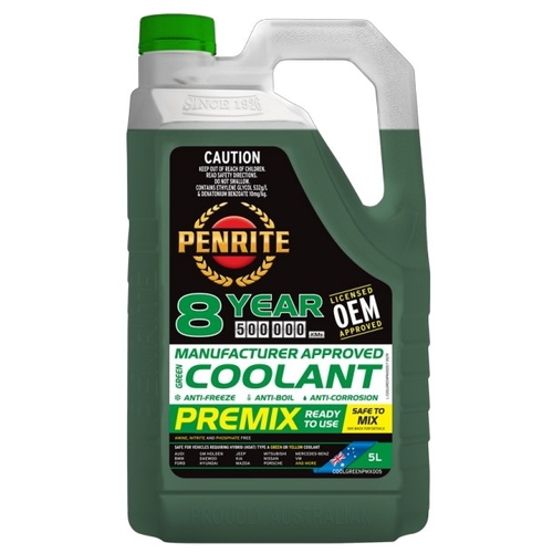Green OEM Coolant Premix 5L - COOLGREENPMX005