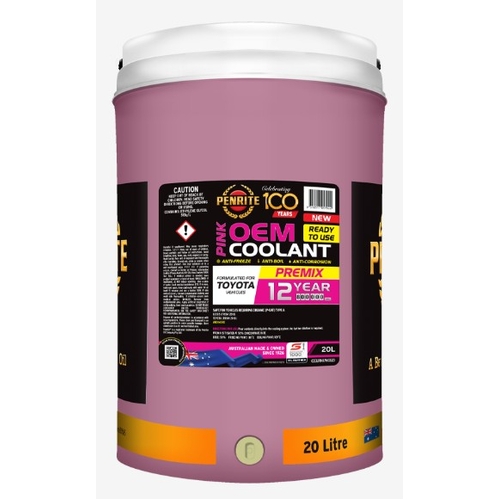 Penrite Pink Oem Coolant Premix 20Lt - COOLPINKPMX020