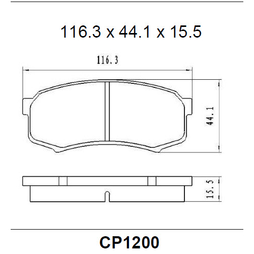 Ceramic Rear Brake Pads - CP1200