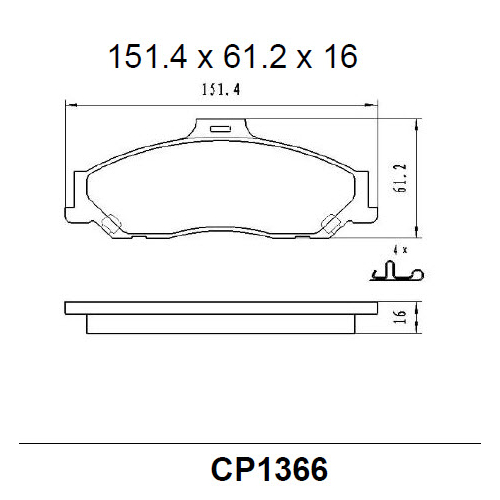 Front Brake Pads - CP1366