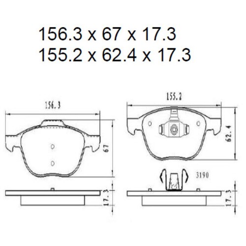 Premier Brake Pads Front
