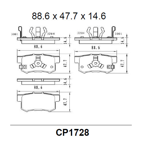 Ceramic Brake Pads - CP1728