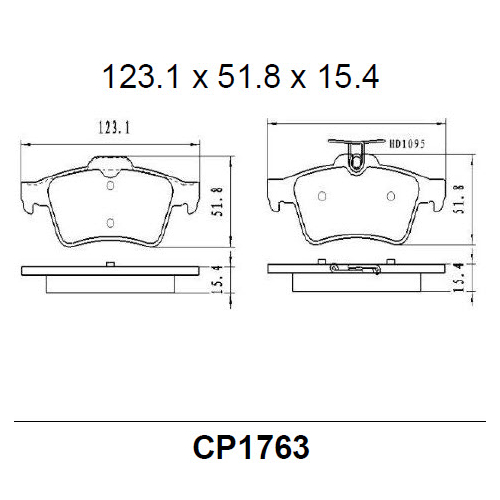 Premier Brake Pads Rear