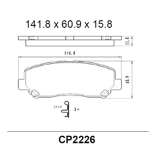 Front Brake Pads - CP2226