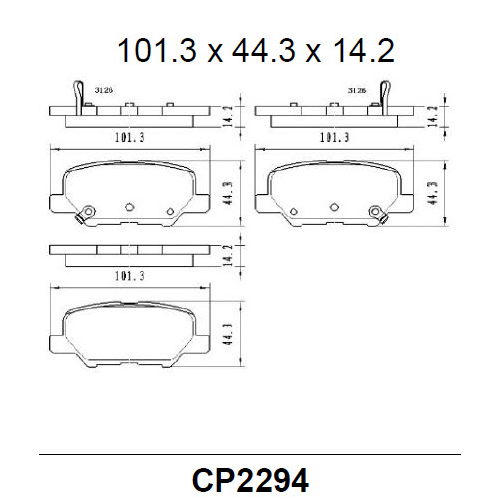 Rear Brake Pads - CP2294
