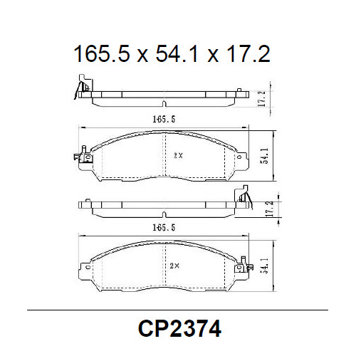 Np300 D23 Brake Pads - CP2374