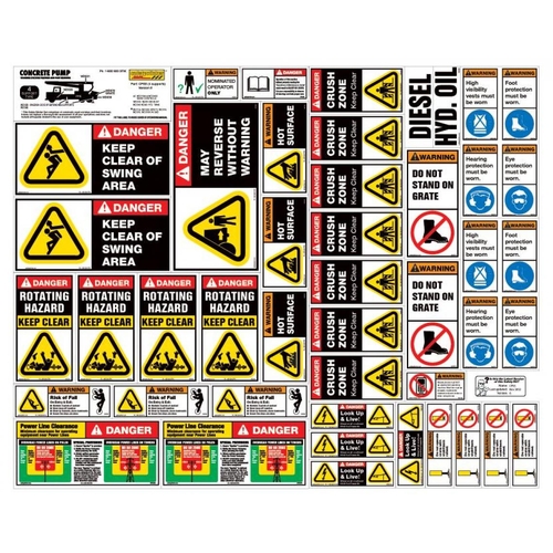 Concrete Pump Safety Sheet