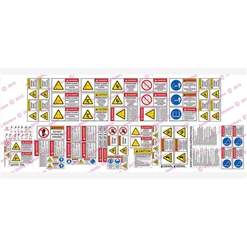 Concrete Pump Truck Safety Sticker Kit - CPTSK
